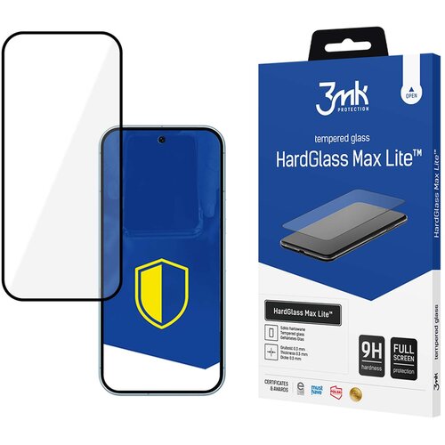 3mk KALJENO STEKLO HARDGLASS MAX LITE ČRNO ZA GOOGLE PIXEL 9 PRO, (21976968) Slike