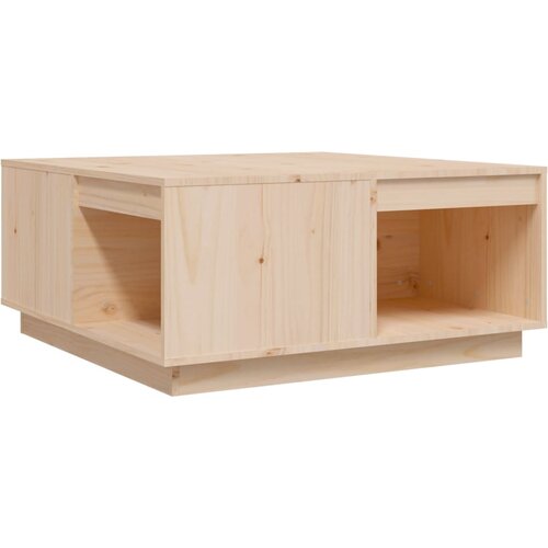 Maison Chic Klubska mizica - kavna mizica - Nizka mizica 80x81x36,5 cm trdna borovina, (21753837) Slike