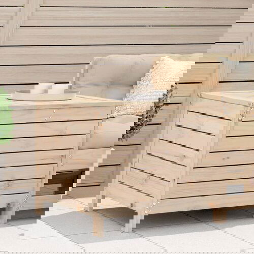  The Living Store Vrtni stolček za noge 62x63,5x53,5 cm trdna borovina - Vrtni Stolček Za Noge, (21465450) Cene