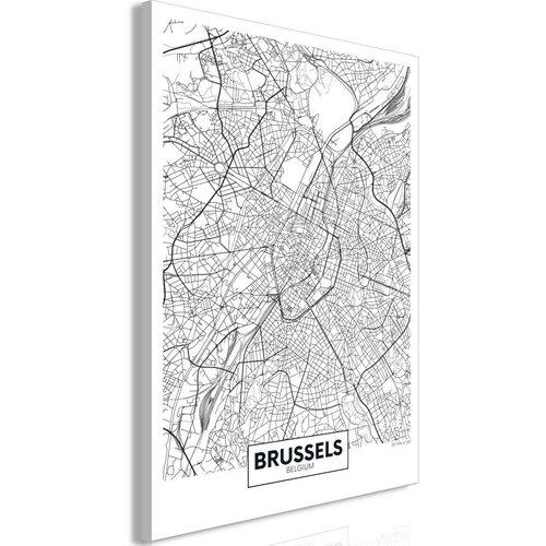  Slika - Map of Brussels (1 Part) Vertical 40x60 Slike