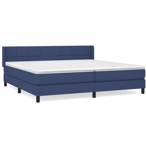 Maison Chic Box spring postelja - Vzmetna postelja z vzmetnico modra 200x200 cm blago SL13661, (21884019) Cene