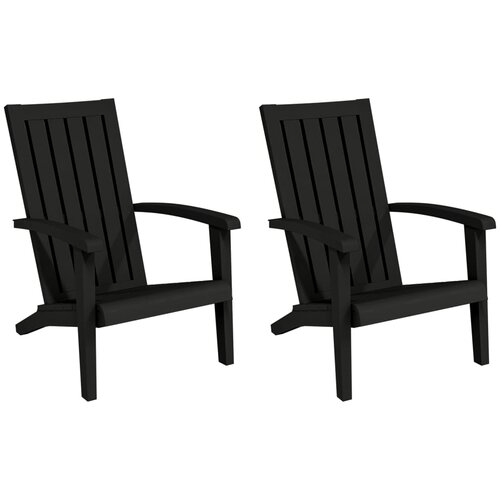 Maison Chic Vrtni Stoli - Stol za vrt adirondack stol 2 kosa črn polipropilen JS580, (21878651) Slike