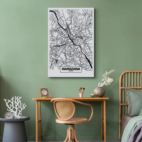  Slika - City Plan: Warszawa (1 Part) Vertical 20x30 Premium Print Cene