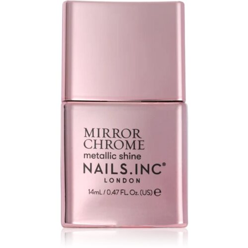 Nails Inc. Mirror Chrome lak za nokte s visokim sjajem nijansa Silver Served 14 ml Slike