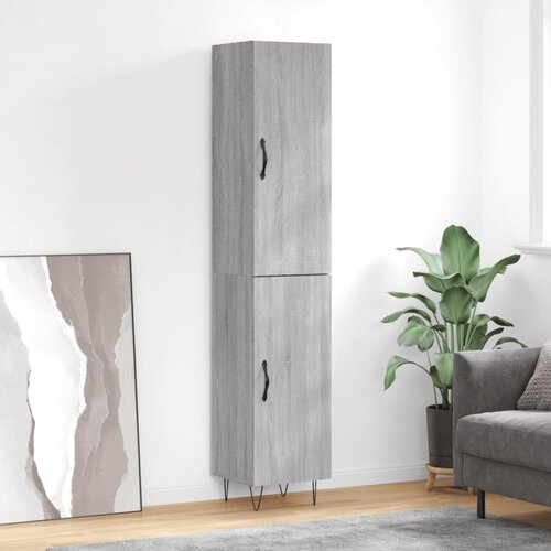 vidaXL Visoka komoda siva sonome 34 5x34x180 cm od konstruiranog drva Cijene