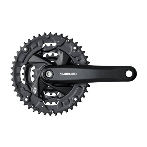 Shimano pogon fc-m371-l, za 9-brzina, 170mm, 48x36x26tw/o cg, chain case compatible, crni, w/crank fixing bolt, logo, ind.pack ( EF Cene
