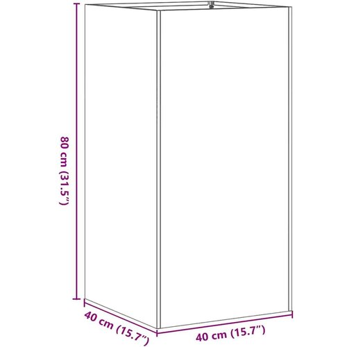 VidaXL Sadilica bijela 40x40x80 cm od hladno valjanog čelika Slike