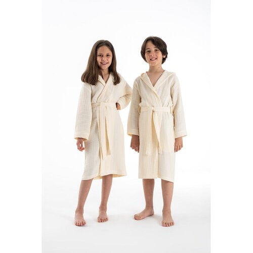 Foutastic Krem dječji ogrtač od muslina veličina za 9-10 godina Muslin &amp;ndash; Slike