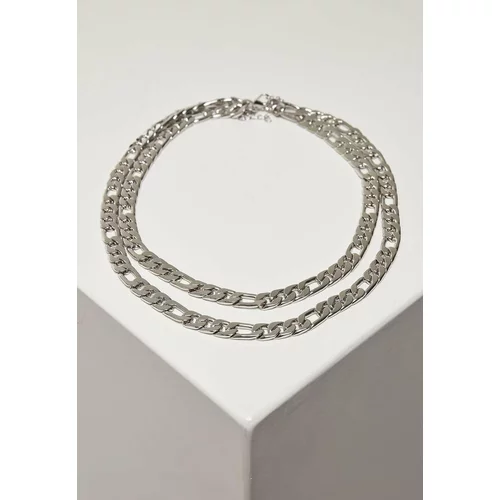 Urban Classics Accessoires Silver Figaro Layering Necklace