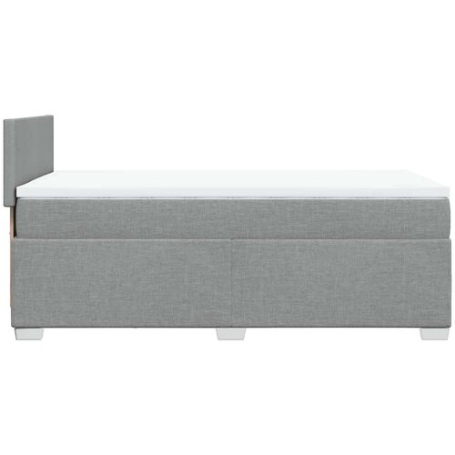 VidaXL Okvir kreveta s oprugama i madrac svjetlosivi 80x200cm tkanina Slike