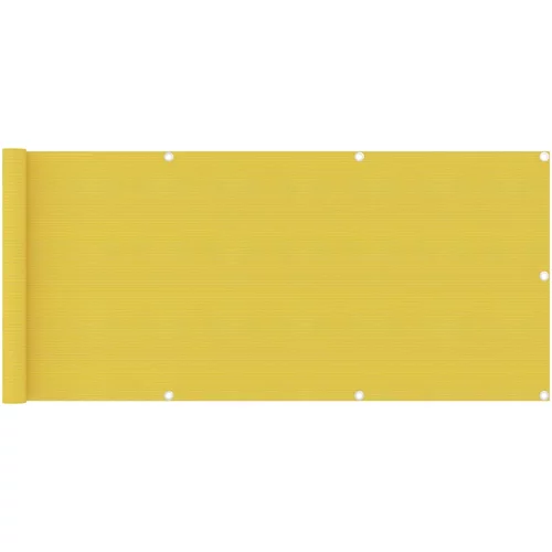 vidaXL Balkonsko platno rumeno 75x400 cm HDPE, (20692836)