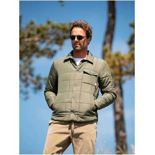 Brakeburn Khaki Mens Lightweight Shirt Jacket - Men