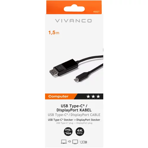 Vivanco USB 2.0 adapter [1x muški konektor USB-C® - 1x muški konektor DisplayPort] CC UC DP 15