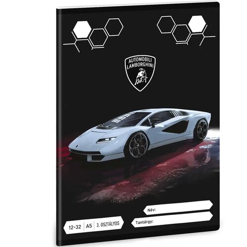 Ars Una Črtasti zvezek za 3. razred : Kovinsko srebrn Lamborghini 32 listov A5 Cene