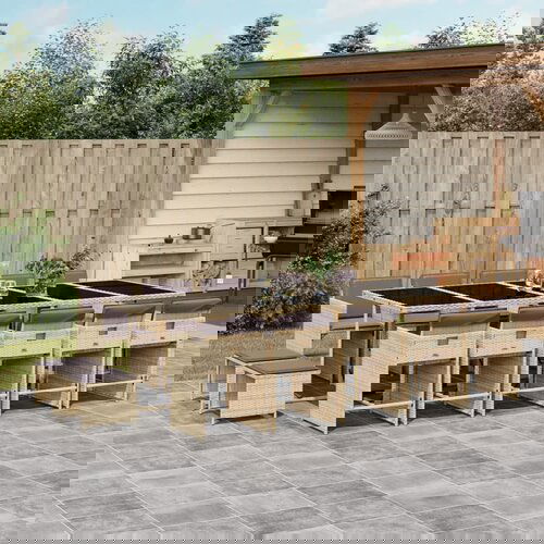 vidaXL 15-dijelni vrtni blagovaonski set od poliratana s jastucima bež Cijene