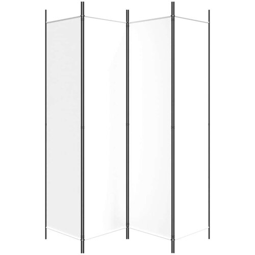  pregrada s 4 panela bijela 200 x 200 cm od tkanine Slike