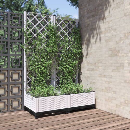  Vrtna sadilica s re&scaron;etkom bijela 80 x 40 x 121,5 cm PP Cijene