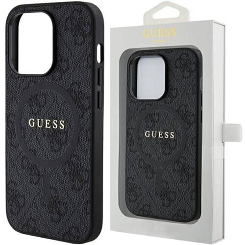 Guess 4G COLLECTION LEATHER METAL LOGO MAGSAFE OVITEK ZA IPHONE 12 PRO / IPHONE 12 - ČRN, (21833417) Cene