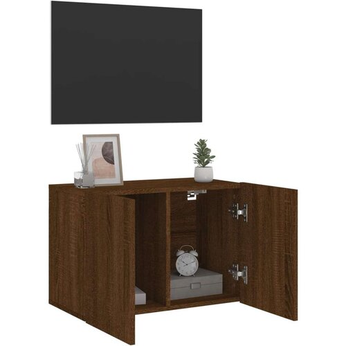  Zidni TV ormarić smeđi boja hrast 60x30x41 cm Slike