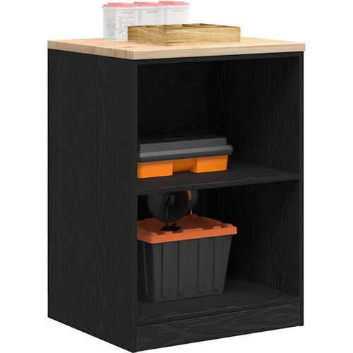 vidaXL Garažni ormar za odlaganje crni 60x51x85 cm masivne borovine Cene