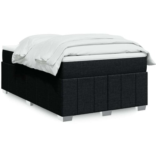 vidaXL Krevet box spring s madracem crni 120 x 190 cm od tkanine Cijene