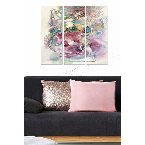 Wallity MDF1339448 multicolor decorative mdf painting (3 pieces) Slike