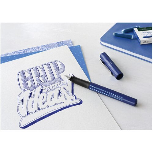 Tinta za nalivpero patrone pk6 faber castell 185506 plava Slike