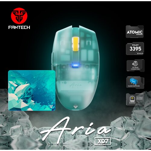 Fantech miš wireless gaming XD7 aria plavi sa podlogom MP353 agile plava Cene