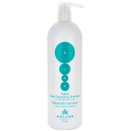 Kallos Cosmetics KJMN Deep Cleansing Foaming Face Wash &amp;scaron;ampon za mastne lase in lasi&amp;scaron;če 1000 ml za ženske Slike