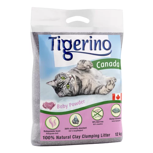 Tigerino Varčno pakiranje Canada Style / Premium 2 x 12 kg - Z vonjem otroškega pudra