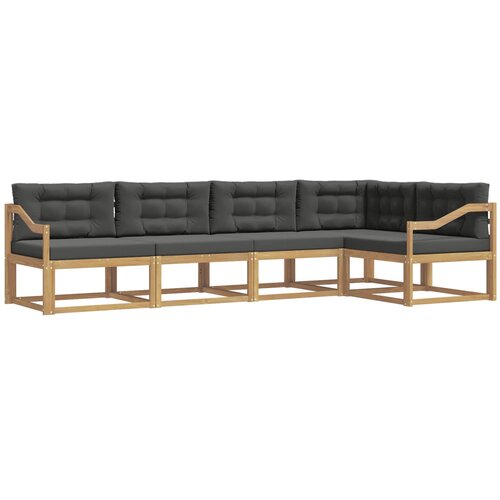 vidaXL Zunanja garnitura za sedenje 4 pcs Bela in antracit Poliester, (5000280542) Cene
