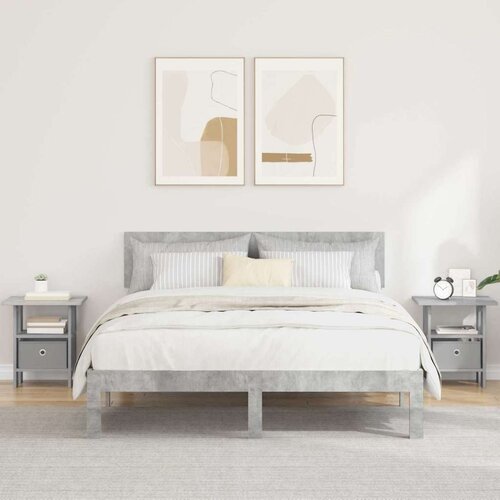  Noćni ormarić s ladicama 2 pcs Betonski sivi 41 x 40 x 45 cm Cene