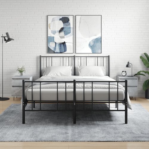  Noćni ormarići 2 kom boja betona 40x35x50 cm konstruirano drvo Cijene