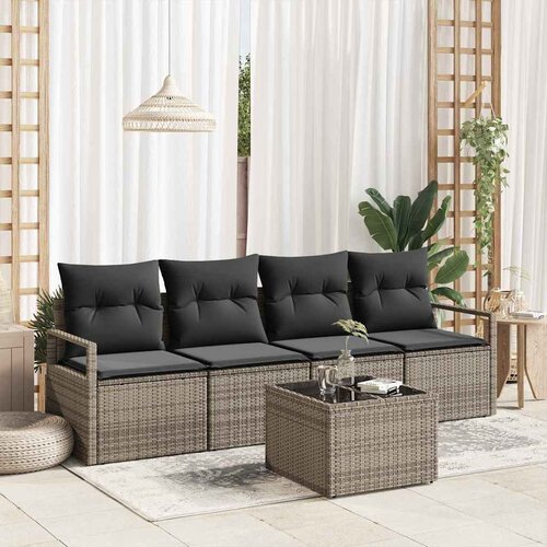  Set sofe s jastukom s pohranom 5 pcs Siva poliratan Cijene
