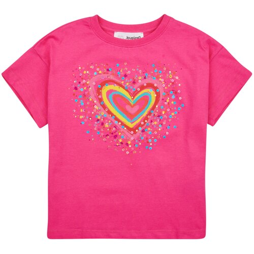 Desigual Majice s kratkimi rokavi TS_HEART Rožnata Cene
