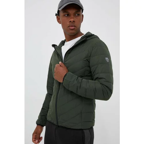 Ea7 Emporio Armani Pernata jakna za muškarce, boja: zelena, za prijelazno razdoblje