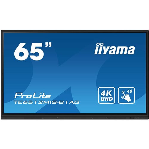 Iiyama te6512mis-b3ag 4k uhd interactive display puretouch-ir, iiware 10 with android 11, wifi ( TE6512MIS-B3AG ) Cene