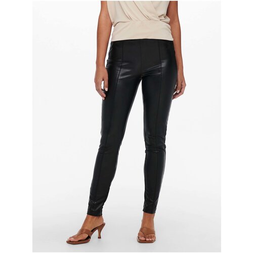 Only Black Leatherette Leggings Jessie - Women Slike
