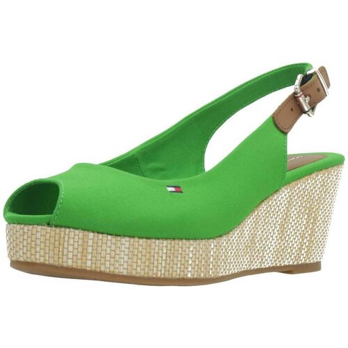 Tommy Hilfiger Sandali &amp;amp; Odprti čevlji ICONIC ELBA SLING BACK W Zelena Slike