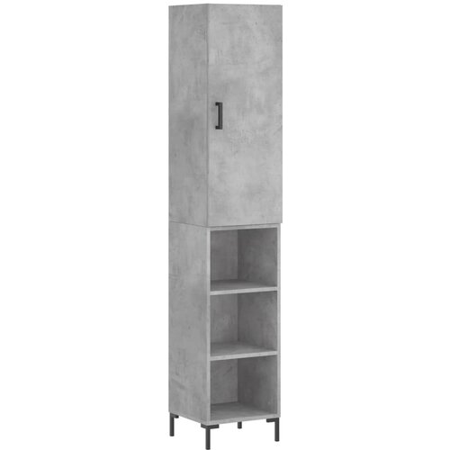  Visoka komoda siva betona 34,5x34x180 cm od konstruiranog drva Slike