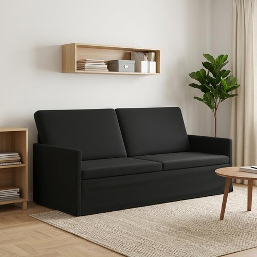 SOFA za 3 osobe Crna 190 x 81 x 82 cm Baršun Cene