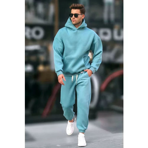 Madmext Light Blue Hooded Basic Tracksuit 5925