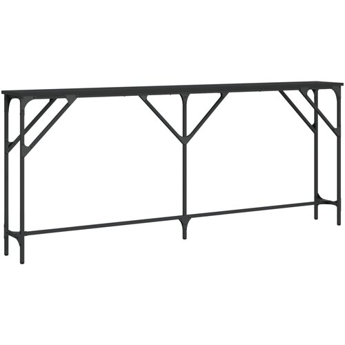 Maison Chic konzolna miza - miza ob steni črna 180x23x75 cm inženirski les, (21786291) Cene