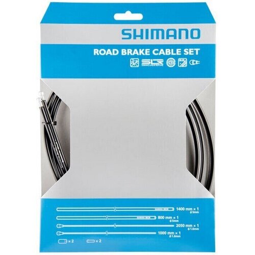 Shimano bužir i sajla kočnice road ptfe black 800/1400MM slr outer cableblack 1000/2050MM ptfe brake inner cable W/2EACH of inner/outer end cap Y80098011 Slike