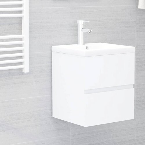 vidaXL Omarica za umivalnik bela 41x38,5x45 cm iverna plošča Cene
