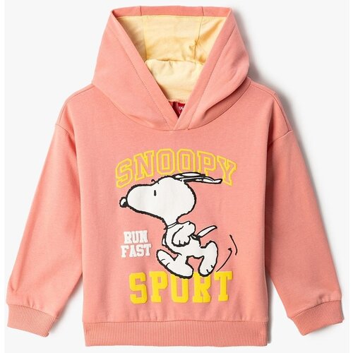Koton Baby Boy Cotton Long Sleeve Snoopy Printed Licensed Hooded Sweatshirt 3smb10092tk Slike