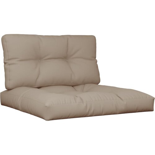  Jastuci za palete 2 kom smeđesivi od tkanine Tupe 70 x 70 x 12 cm Slike