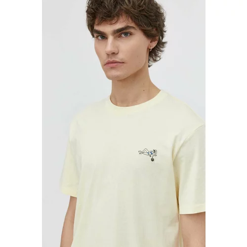 Alpina Bombažna kratka majica moški, rumena barva