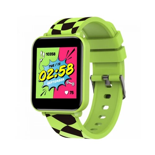Canyon joyce KW-43, smart watch, realtek 8762DT/IPS 1.54" 240x240/ARM Cortex-M4F/eMMC 512MB, speaker, music player & bt/tws direct connection, IP-67 waterproof, health monitoring, 3 games, changeable watch-faces/240mAh/Green-Black/Φ43.5*36.5mm strap:260*22mm Cene