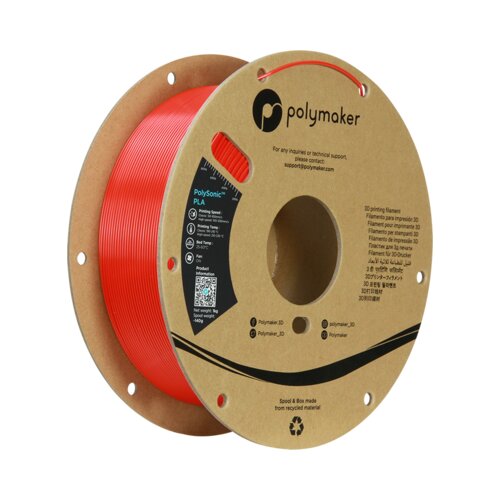 Polymaker PolySonic PLA Red Slike